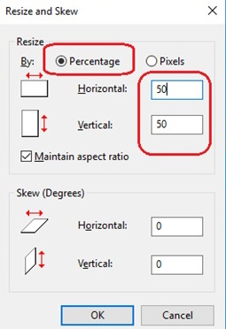 Resize  amd skew window-